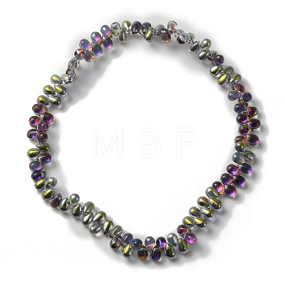 Electroplate Glass Beads GLAA-WH0023-29E-1