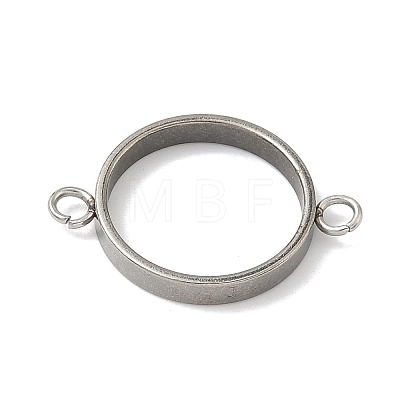304 Stainless Steel Open Back Bezel Connector Charms STAS-B126-05C-P-1