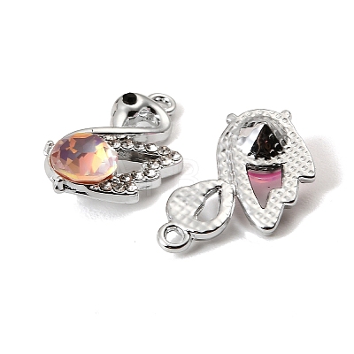 UV Plating Alloy Glass Pendants FIND-K032-29P-1