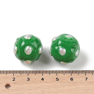 Natural Keshi Pearl Enamel Beads PEAR-G014-07A-1