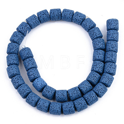 Synthetic Lava Rock Beads Strands G-S359-171H-1