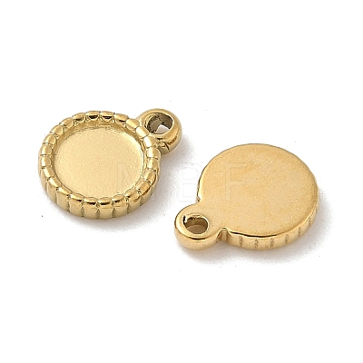 304 Stainless Steel Pendant Cabochon Settings STAS-D127-02G-1