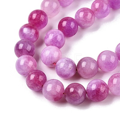 Dyed Natural White Jade Beads Strands G-T138-10mm-210-12-1