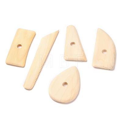 Wooden Pottery Clay Carving Curved Clapper Tool TOOL-F014-01-1