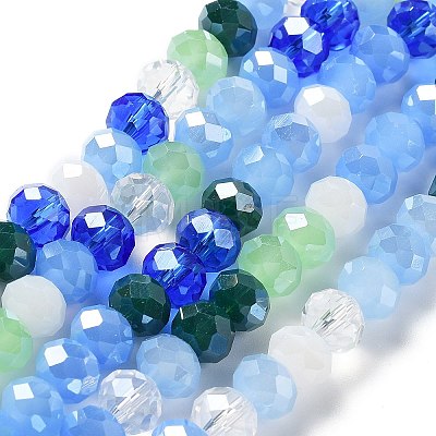 Glass Beads Strands EGLA-A034-M8mm-09-1