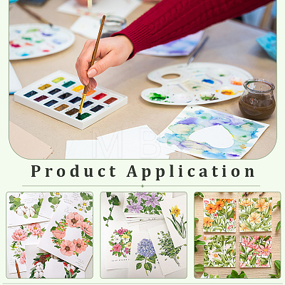 50Pcs Paper Greeting Cards AJEW-WH0752-314B-1