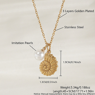 Ocean 204 Stainless Steel Sea Animals Pendant Cable Chain Necklaces for Women WG5B3FA-04-1
