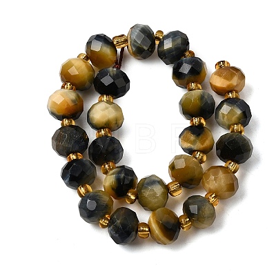 Dyed Natural Tiger Eye Beads Strands G-D105-B11-1
