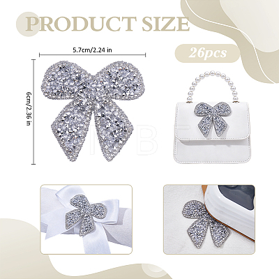 26Pcs Rhinestone Self-adhesion Cloth Patches PATC-WR0001-35-1