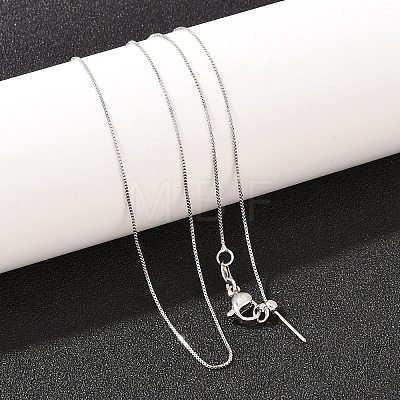 0.8MM Brass Box Chain Adjustable Slider Necklaces KK-H533-09B-P-1