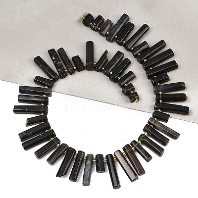 Natural Tektite Beads Strands G-F829-A08-01-1