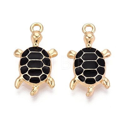 Alloy Enamel Pendants PALLOY-T092-26G-01-1