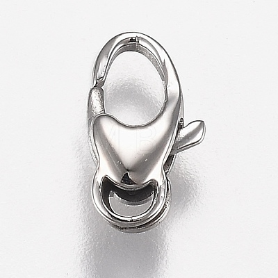 Tarnish Resistant Polished 316 Surgical Stainless Steel Lobster Claw Clasps STAS-Z013-05B-1