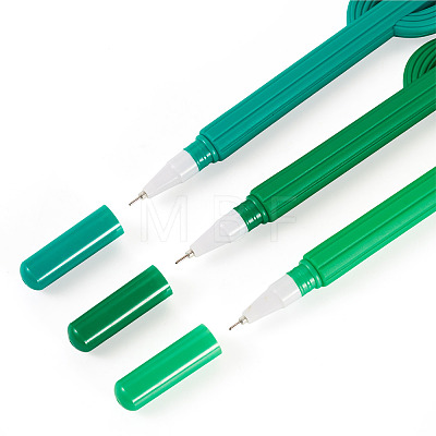 15Pcs 3 Colors Cactus Rubber Gel Pen AJEW-TA0002-67-1