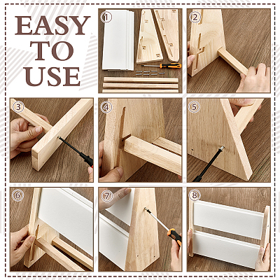 2-Layer Bamboo Slant Back Necklace Organizer Display Stands NDIS-WH0010-31-1