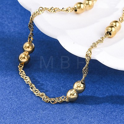 304 Stainless Steel Rope Chain Bracelets for Women BJEW-C094-03G-1