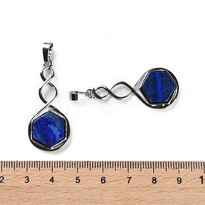 Dyed Natural Lapis Lazuli Pendants G-F777-05P-10-1