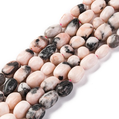 Natural Pink Zebra Jasper Beads Strands G-G146-A21-01-1