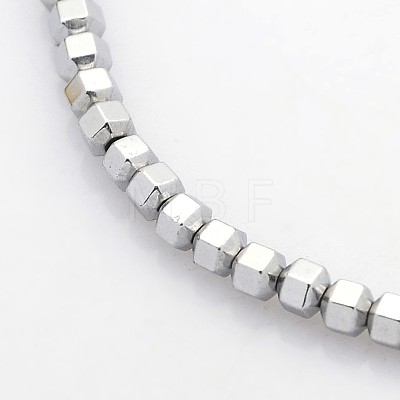 Electroplate Non-magnetic Synthetic Hematite Beads Strands G-J215-08-1