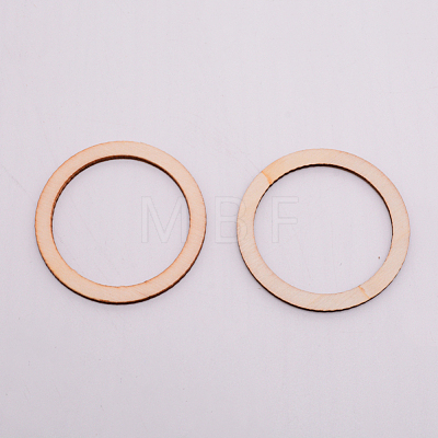 Unfinished Wood Linking Rings WOOD-WH0099-12D-1
