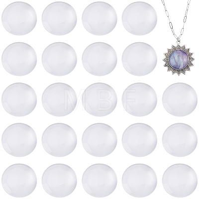 80Pcs Transparent Glass Cabochons GGLA-BBC0001-05-1