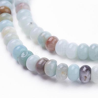 Natural Flower Amazonite Beads Strands G-F520-16-1