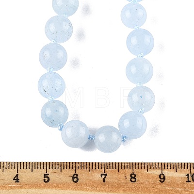 Natural Aquamarine Beaded Necklaces NJEW-S404-19-1