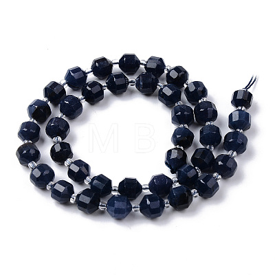 Dyed Natural Sapphire Beads Strands X-G-R482-01-8mm-1