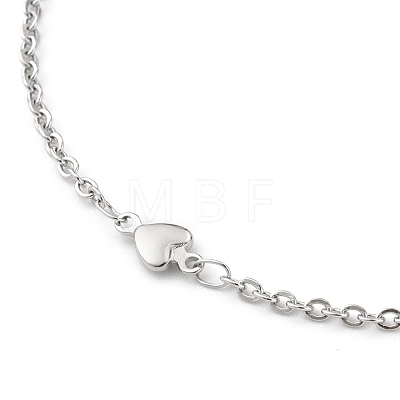 Tarnish Resistant 304 Stainless Steel Cable Chain Anklets AJEW-H104-11P-1