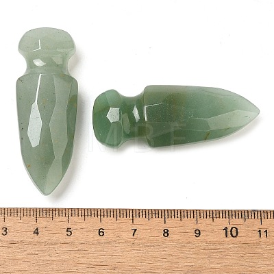 Natural Green Aventurine Craved Sword Model Ornament DJEW-C019-02F-1