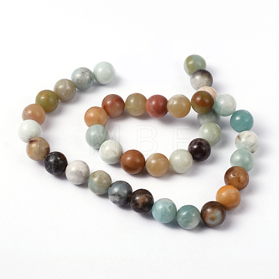 Natural Flower Amazonite Beads Strands G-D608-10mm-1