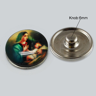 Brass Jewelry Snap Buttons X-GLAA-R031-K213B-1