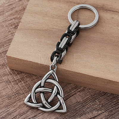 304 Stainless Steel Triqueta Keychains GS1230-1
