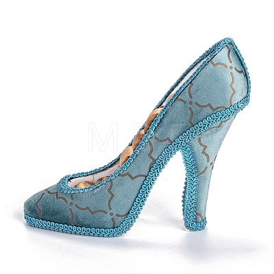 Flannelette & Resin High-Heeled Shoes Jewelry Displays Stand ODIS-A010-11-1