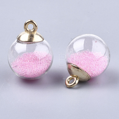 Glass Ball Pendants GLAA-T003-03F-1