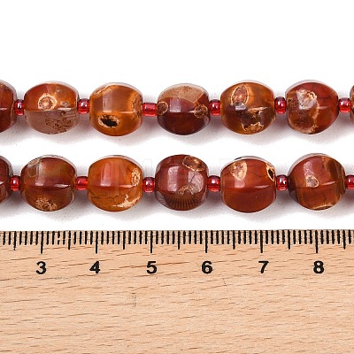 Natural Fire Crackle Agate Beads Strands G-K393-C01-10mm-1