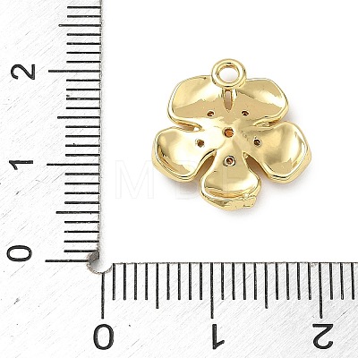 Brass Micro Pave Clear Cubic Zirconia Pendants KK-CBA74BF-05G-02A-1