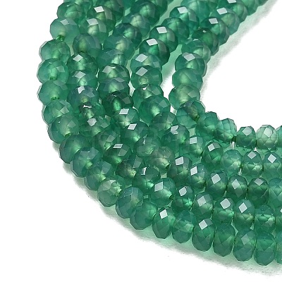 Dyed & Heated Natural Green Onyx Agate Beads Strands GG-CBA2E9C-B01-01-1