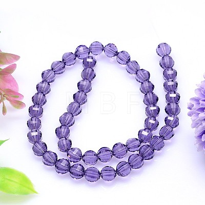Faceted Round Imitation Austrian Crystal Bead Strands G-M182-8mm-26A-1