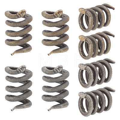 8Pcs 2 Colors Brass Beads KK-OC0001-82-1