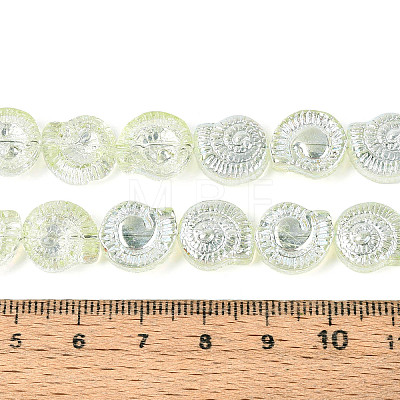 Electroplate Transparent Glass Beads Strands EGLA-S190-05C-1