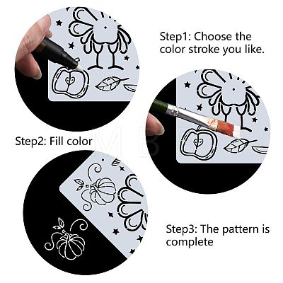 PET Plastic Drawing Painting Stencils Templates DIY-WH0244-086-1