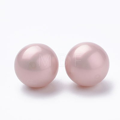 Eco-Friendly Plastic Imitation Pearl Beads X-MACR-S277-8mm-A-1