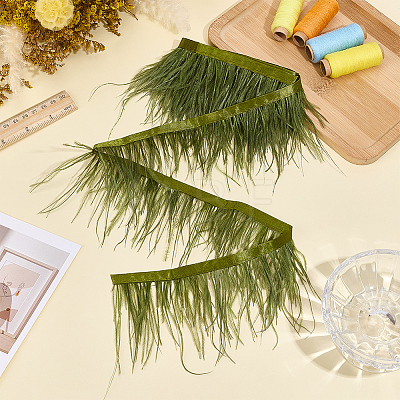 2M Fashion Fibre Imitation Ostrich Feather Trimming DIY-GF0014-47C-1