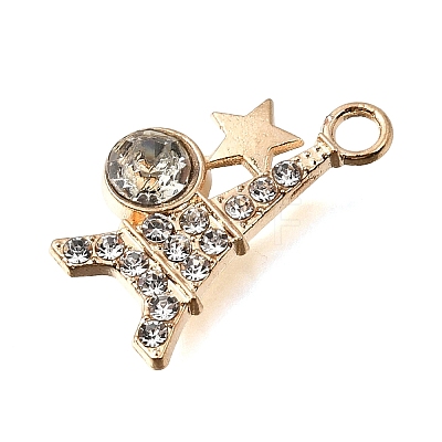 Alloy Rhinestone Pendants FIND-E049-09KCG-1