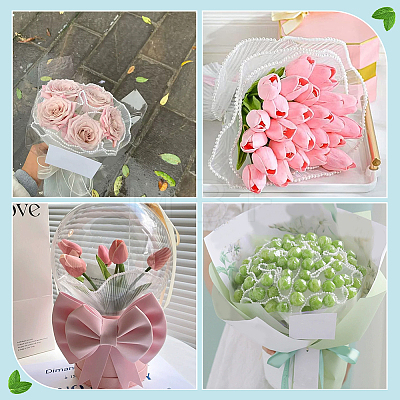 Polyester Flower Bouquet Wrapping Mesh Paper ORIB-WH0007-02B-02-1