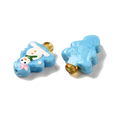 Christmas Theme Handmade Lampwork Beads X-LAMP-G162-06D-1