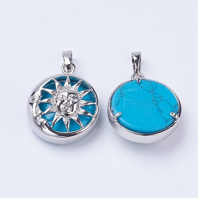 Synthetic Turquoise Pendants G-K234-C05-1