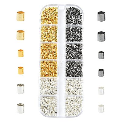 3013Pcs Brass Crimp Beads KK-FS0002-11-1