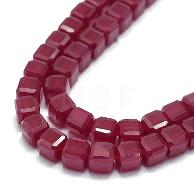 Lab Grown Red Corundum Beads Strands G-G106-G05-01-1-1